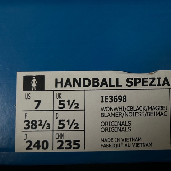 Like NEW! Adidas Handball Wales Spezial Wonder White Black somba Bonner Sneakers - Picture 12 of 12